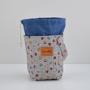 Kis méretű behúzós projekt táska kézimunkához (téli sapkás) - táska & tok - kézitáska & válltáska - kézitáska - Meska.hu