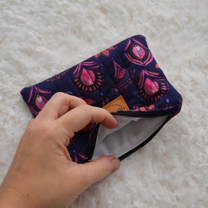 Kis cipzáros nesszeszer (bordó mintás) - táska & tok - kézitáska & válltáska - belső rendező - Meska.hu