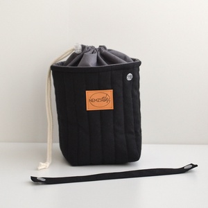 Kis méretű behúzós projekt táska kézimunkához (fekete) - táska & tok - kézitáska & válltáska - kézitáska - Meska.hu