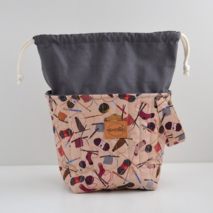 Közepes méretű behúzós projekt táska kézimunkához (fonalas) - táska & tok - kézitáska & válltáska - kézitáska - Meska.hu