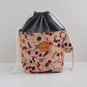 Közepes méretű behúzós projekt táska kézimunkához (fonalas), Táska & Tok, Kézitáska & válltáska, Kézitáska, Varrás, MESKA