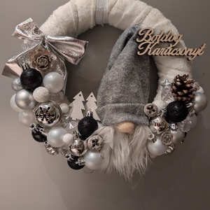 Világítós karácsonyi ajtódísz/kopogtató - karácsony - karácsonyi lakásdekoráció - karácsonyi ajtódíszek - Meska.hu