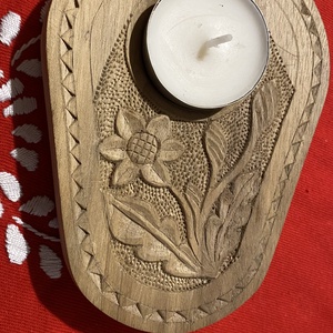 Kézműves faragott gyertyatartó - otthon & életmód - gyertya, illat, aroma - gyertyatartó - Meska.hu