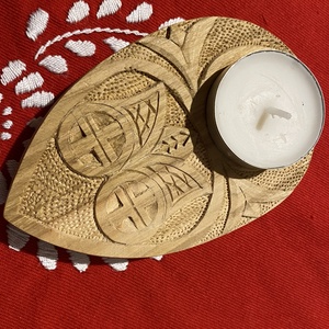 Kézműves faragott gyertyatartó - otthon & életmód - gyertya, illat, aroma - gyertyatartó - Meska.hu
