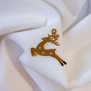 Rénszarvas medálos nyaklánc � rozsdamentes acél, arany bevonat (18K) - ékszer - nyaklánc - medál - Meska.hu