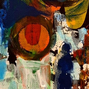 Tűzijáték, impresszió,festmény 40x30,k - művészet - festmény - akril - Meska.hu