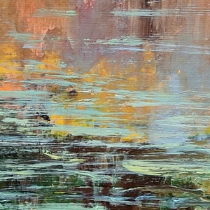 Balatoni nádas,30x30,olajfestmény  - művészet - festmény - olajfestmény - Meska.hu