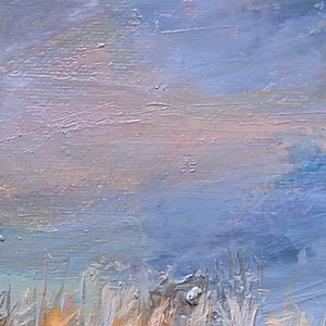 Balatoni nádas,30x30,olajfestmény  - művészet - festmény - olajfestmény - Meska.hu