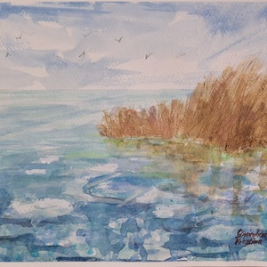 Balatoni impresszió,aquarell - Meska.hu