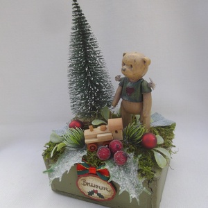 Brumi karácsonya karácsonyi asztaldísz - karácsony - adventi díszek - adventi asztaldísz - Meska.hu