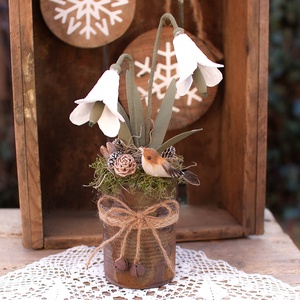 Téli asztaldísz a Zero Waste jegyében, Otthon & Életmód, Dekoráció, Asztal és polc dekoráció, Asztaldísz, Virágkötés, MESKA