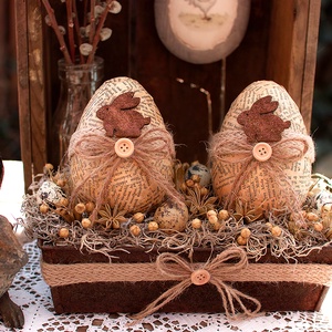 Húsvéti asztaldísz 2 nyuszis tojással - Meska.hu