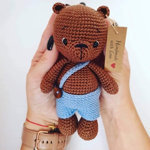 Amigurumi maci fiú - Meska.hu