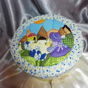 Patchwork kalapdoboz - otthon & életmód - tárolás & rendszerezés - doboz - Meska.hu