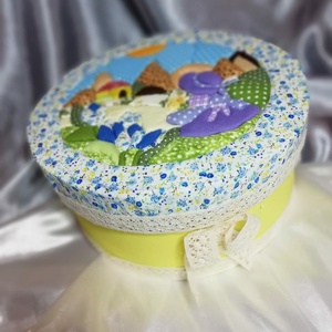 Patchwork kalapdoboz - otthon & életmód - tárolás & rendszerezés - doboz - Meska.hu