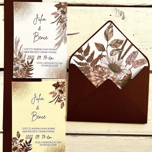 Őszies esküvői meghívó - esküvő - meghívó & kártya - meghívó - Meska.hu