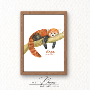 Személyre szabható gyerekszoba falikép - Róka illusztrációval - baba - mama - babaszoba dekoráció - babaposzter - Meska.hu