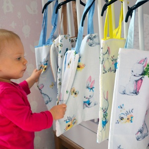 Tojásgyűjtő húsvéti táska - Meska.hu