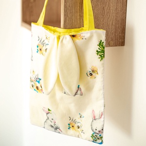 Tojásgyűjtő húsvéti táska - ünnepi díszek, dekorációk - húsvéti díszek és dekorációk - húsvéti kosár - Meska.hu