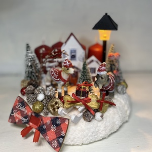 Adventi koszorú kutyák karácsonya - karácsony - adventi díszek - adventi koszorú - Meska.hu