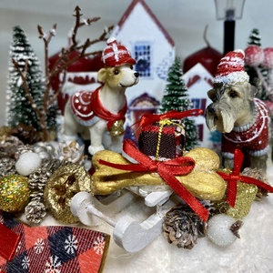 Adventi koszorú kutyák karácsonya - karácsony - adventi díszek - adventi koszorú - Meska.hu