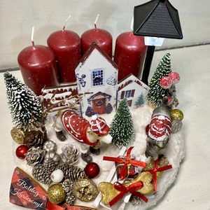 Adventi koszorú kutyák karácsonya - karácsony - adventi díszek - adventi koszorú - Meska.hu