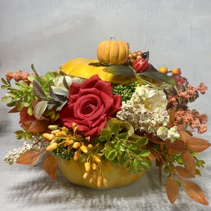 Tök kaspó, dekoráció őszi asztaldísz kézzel festett - otthon & életmód - dekoráció - asztal és polc dekoráció - asztaldísz - Meska.hu