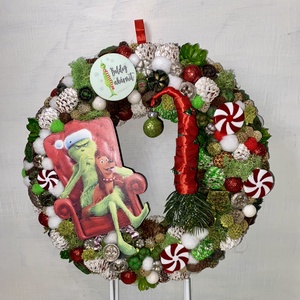 Grincs Boldog akármit kopogató, ajtódísz, Karácsony, Adventi díszek, Adventi ajtódísz, Mindenmás, MESKA