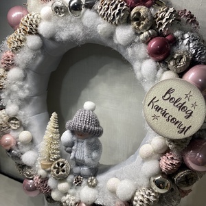 Karácsonyi ajtódísz, kopogtató - karácsony - adventi díszek - adventi ajtódísz - Meska.hu