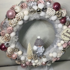 Karácsonyi ajtódísz, kopogtató - karácsony - adventi díszek - adventi ajtódísz - Meska.hu