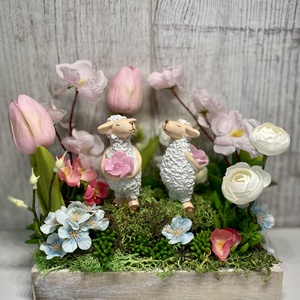  Húsvéti  asztaldísz szerelmes barikkal, Ünnepi díszek, dekorációk, Húsvéti díszek és dekorációk, Húsvéti virágos díszek, Mindenmás, MESKA