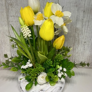 Tavaszi virágkosár tulipánnap nárcisszal, , Mindenmás, MESKA