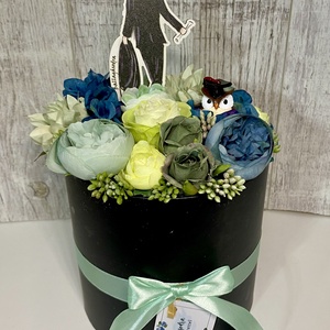 Virágbox ballagásra fiúnak - otthon & életmód - virágdekoráció - virágok - virágbox - Meska.hu