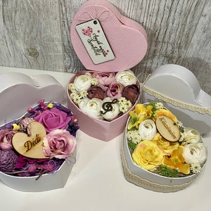 Szív alakú virágbox virágdoboz , Otthon & Életmód, Virágdekoráció, Virágok, Virágbox, Mindenmás, MESKA