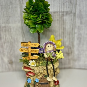 Tündérkert manólak kaspóban , Ünnepi díszek, dekorációk, Húsvéti díszek és dekorációk, Húsvéti asztaldíszek, Mindenmás, MESKA