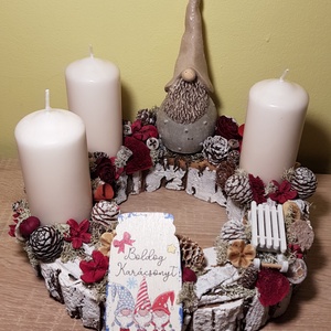Manós adventi koszorú - Meska.hu