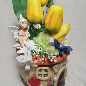 Tündéres tavaszi asztaldísz - otthon & életmód - virágdekoráció - virágdíszek - asztali virágdísz - Meska.hu