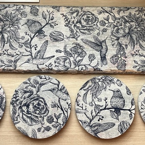 Kínálótál és poháralátét, Otthon & Életmód, Konyhafelszerelés, tálalás, Tálalás, Kínálótál, Decoupage, transzfer és szalvétatechnika, MESKA