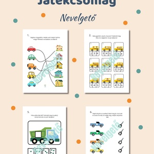 Autós játékcsomag - játék & sport - készségfejlesztő és logikai játék - oktató játékok - Meska.hu