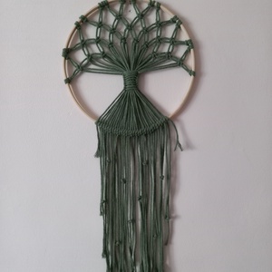 Makramé életfa  - otthon & életmód - dekoráció - ajtó- és ablak dekoráció - ablakdísz - Meska.hu