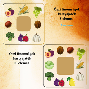 Őszi finomságok kártyacsomag - játék & sport - készségfejlesztő és logikai játék - oktató játékok - Meska.hu