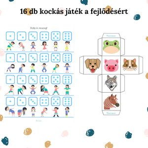 16 db kockás játék a fejlődésért - játék & sport - készségfejlesztő és logikai játék - oktató játékok - Meska.hu