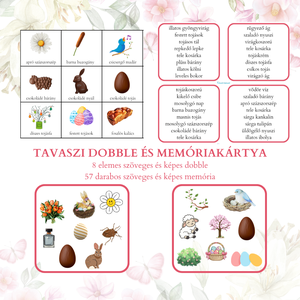 Tavaszi dobble és memória, Játék & Sport, Készségfejlesztő és Logikai játék, Memória játékok, Fotó, grafika, rajz, illusztráció, MESKA