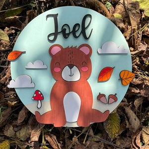 Névre szóló tábla gyerekszobába - baba - mama - babaszoba dekoráció - gyerek névtábla - Meska.hu