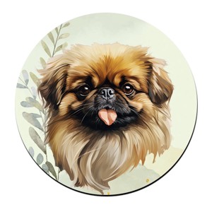 Barna pekingi palotakutya portré mintás bögre alátét - Meska.hu