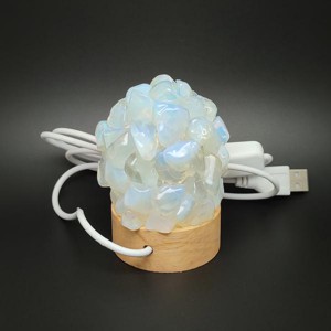 Lámpa ásvány ragasztott dobcsiszolat USB Opalit, Kellékek & szerszámok, Ásvány alapanyag, Ásvány lámpa, , MESKA