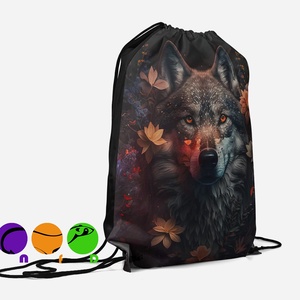 Egyedi készîtésű farkas mintás vízhatlan Gym bag ,tornazsák!, Táska & Tok, Hátizsák, Tornazsák, Gymbag, Hímzés, Varrás, MESKA