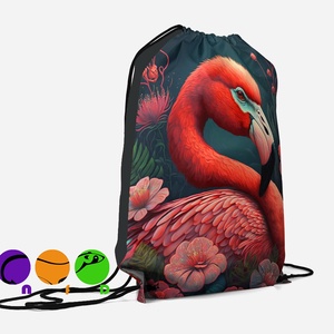 Egyedi készîtésű flamingó mintás vízhatlan Gym bag ,tornazsák!, Táska & Tok, Hátizsák, Tornazsák, Gymbag, Hímzés, Varrás, MESKA