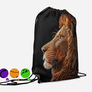 Egyedi készîtésű oroszlán mintás vízhatlan Gym bag ,tornazsák!, Táska & Tok, Hátizsák, Tornazsák, Gymbag, Hímzés, Varrás, MESKA