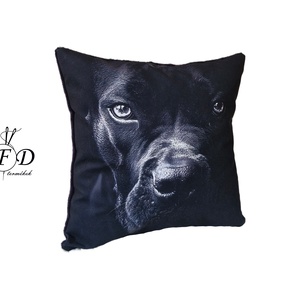Gyönyörű egyedi dekorpárna Amstaff mintával! - otthon & életmód - lakástextil - párna & párnahuzat - díszpárna (belsővel együtt) - Meska.hu